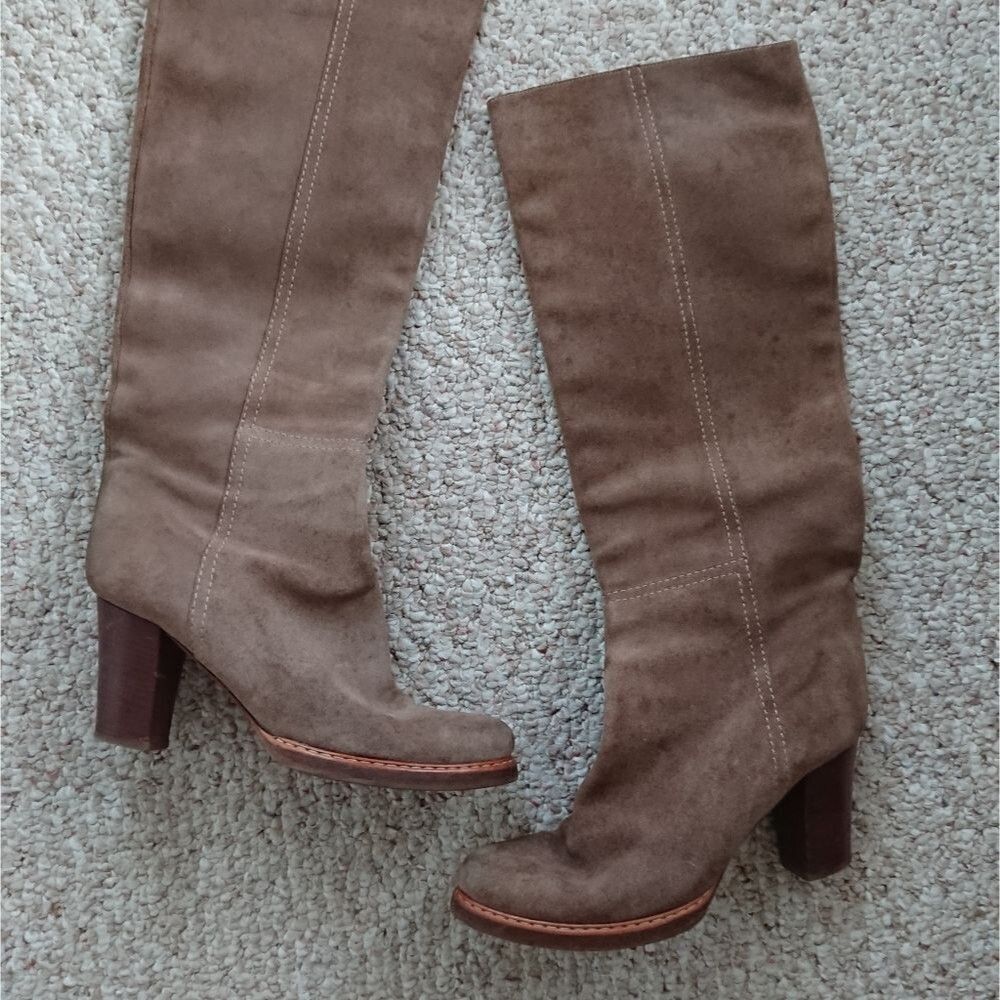 Jil Sander light brown Suede Knee high boots size 6.5